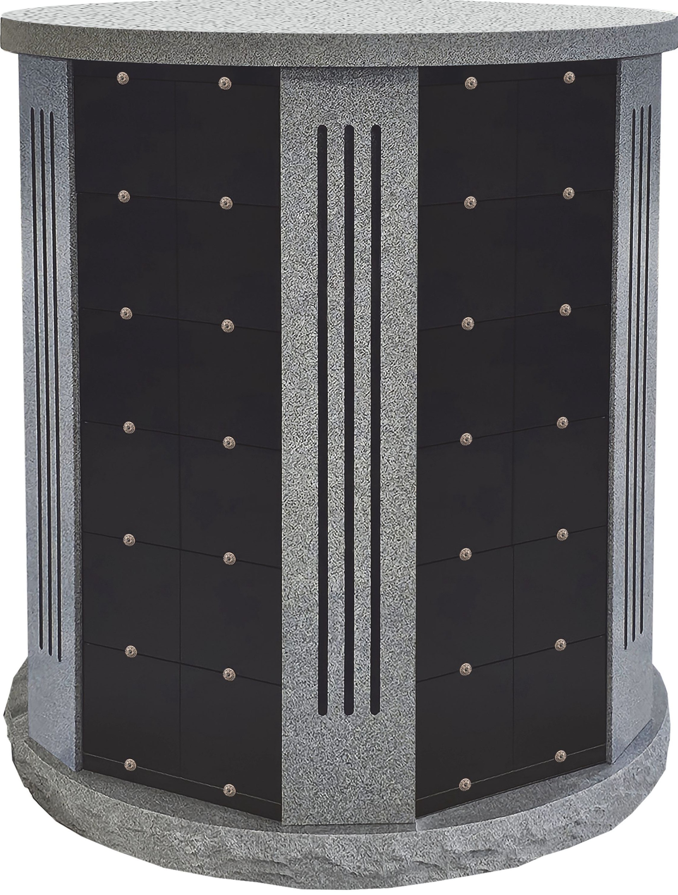 Doric Calisto multi-niche columbarium wall with a decorative center band
