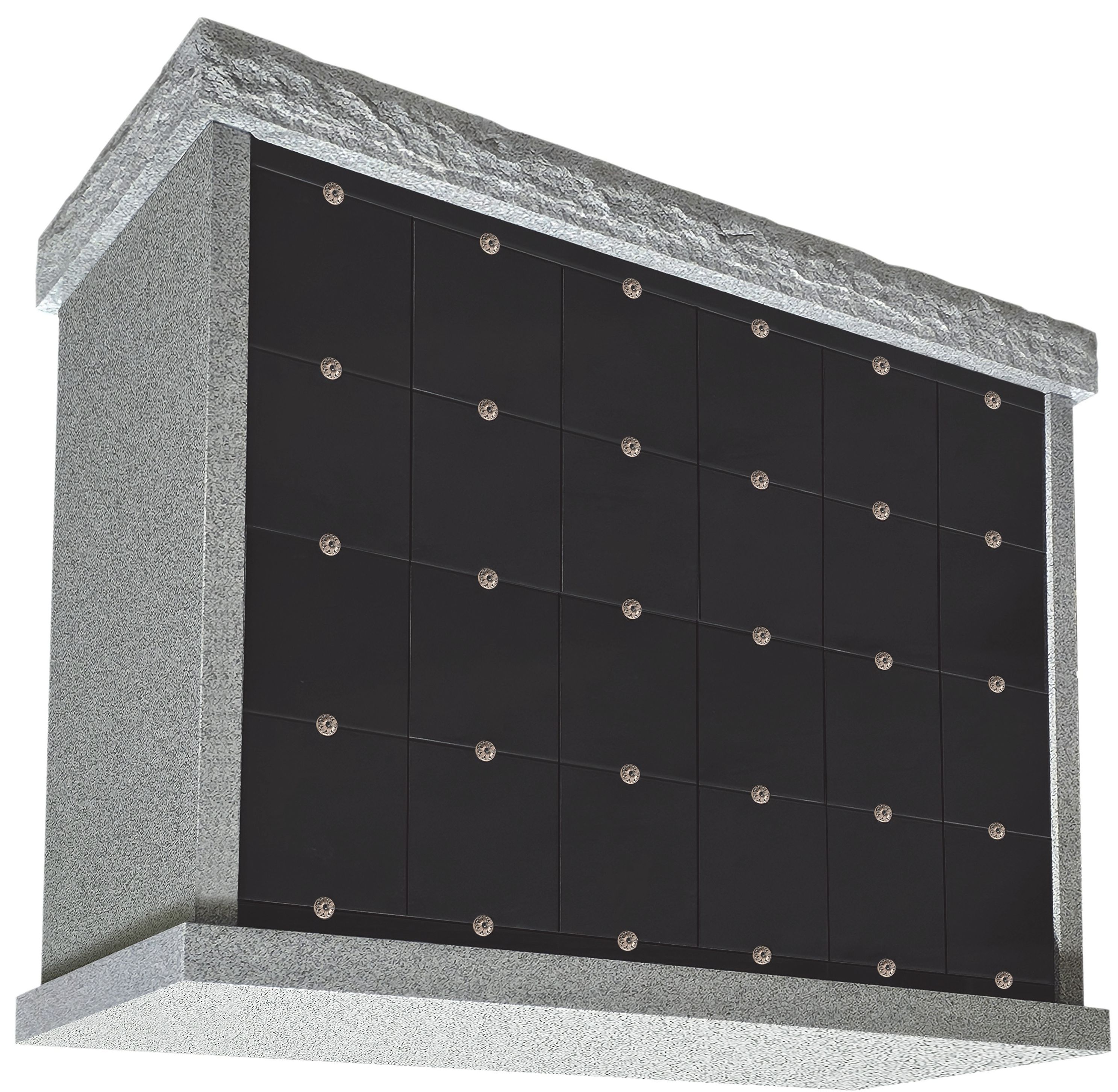 Doric Aegeus multi-niche columbarium wall with 32 niches