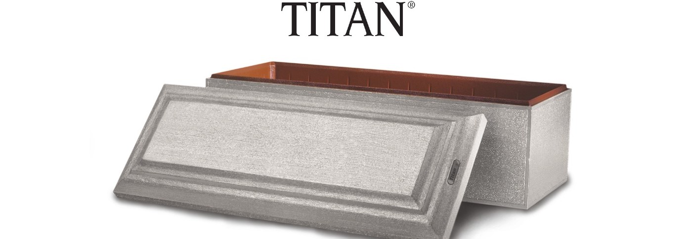 Doric Titan burial vault with mono-toned textured exterior